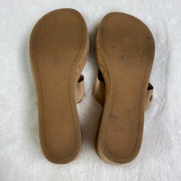 Sam Edelman Romy Cork Wedge Sandal Thong Tan Size 6 - Picture 8 of 8